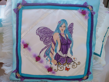 modern fairy embroidery design in project